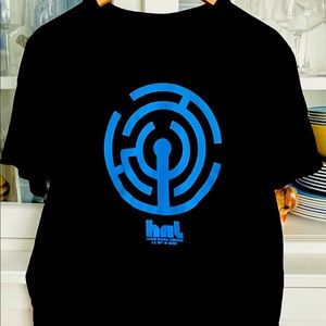 Netflix’s official Stranger Things, black Hawkins National Laboratories t-shirt